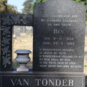 TONDER Ben, van 1924-1969