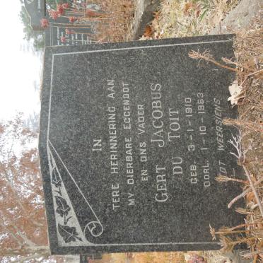 TOIT Gert Jacobus, du 1910-1963