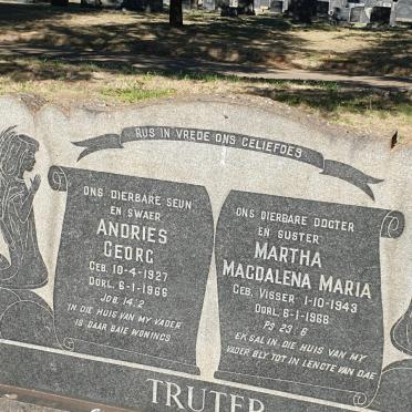 TRUTER Andries Georg 1927-1966 &amp; Martha Magdalena Maria VISSER 1943-1966