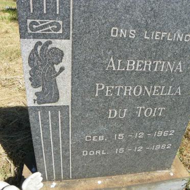 TOIT Albertina Petronella, du 1962-1962