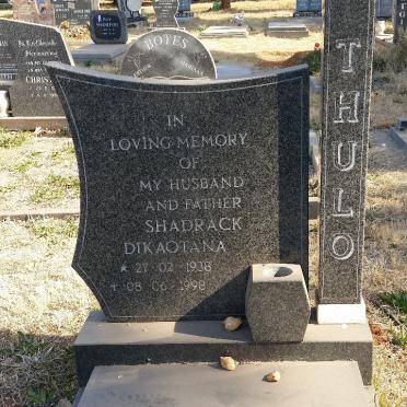 THULO Shadrack Dikaotana 1938-1998