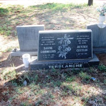 TERBLANCHE David Cornelius 1913-1993 &amp; Hester Cecélia 1915-