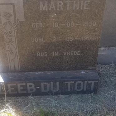 TOIT Marthie, LEEB du 1930-1984