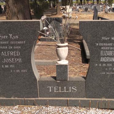 TELLIS Alfred Joseph 1911-1985 &amp; Elizabeth Andriana VAN STADEN 1920-2001