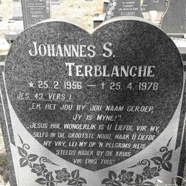 TERBLANCHE Johannes S. 1956-1978
