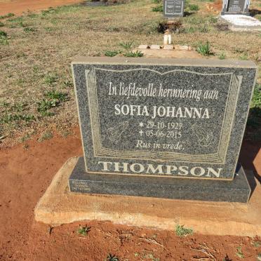 THOMPSON Sofia Johanna 1927-2015