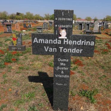 TONDER Amanda Hendrina, van 1965-2013