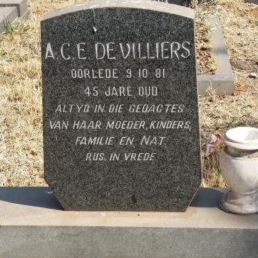 VILLIERS A.C.E., de -1981