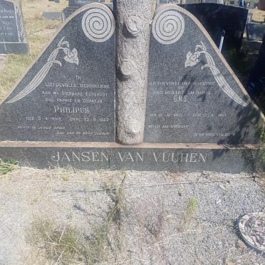 VUUREN Philipus, Jansen van 1912-1962 &amp; G.M.S. 1913-1981