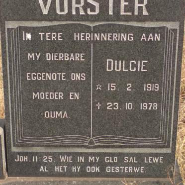 VORSTER Dulcie 1919-1978