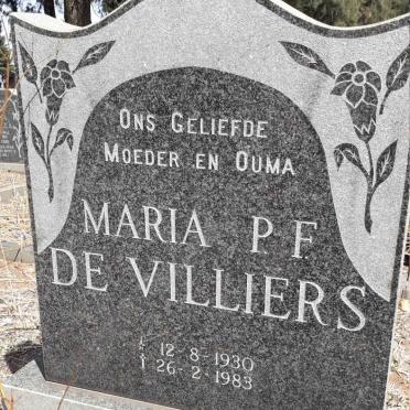 VILLIERS Maria P.F., de 1930-1983