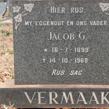 VERMAAK Jacob G. 1899-1968