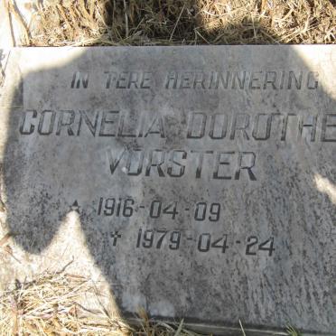 VORSTER Cornelia Dorothea 1916-1979