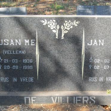 VILLIERS Jan D.H., de 1932-1996 &amp; Susan M.E. VELLEMA 1936-1995