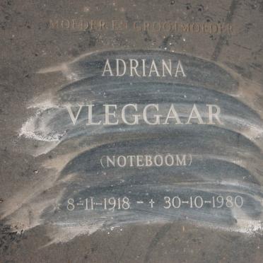 VLEGGAAR Adriana nee NOTEBOOM 1918-1980