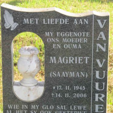 VUUREN Magriet, van nee SAAYMAN 1945-2006