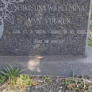 VUUREN Christina Wilhelmina, van 1905-1965