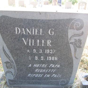 VILLER Daniel G. 1937-1986