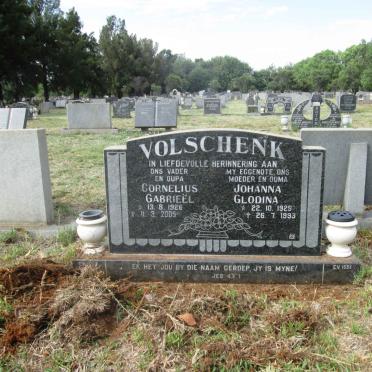 VOLSCHENK Cornelius Gabrieël 1926-2005 &amp; Johanna Glodina 1925-1993