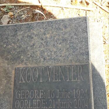 VENTER Koot 1924-2004 :: VENTER Susanna Johanna 1965-1984