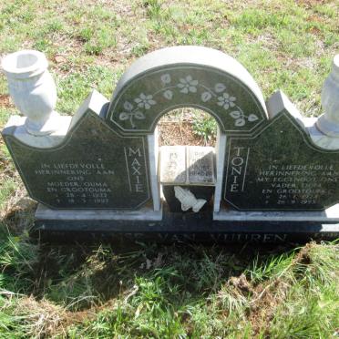 VUUREN Tonie, Janse van 1924-1993 &amp; Maxie 1922-1997