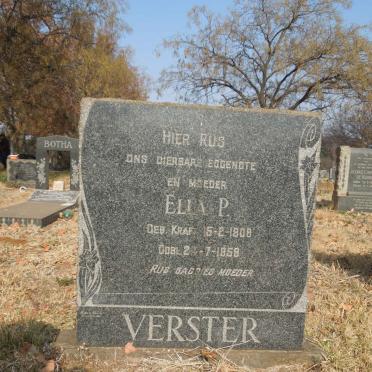 VERSTER Ella P. nee KRAFT 1908-1959