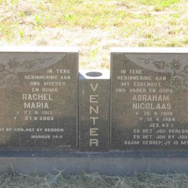 VENTER Abraham Nicolaas 1908-1984 &amp; Rachel Maria 1913-2003