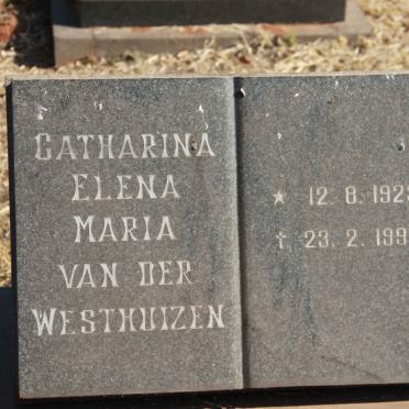 WESTHUIZEN Petrus Jacobus, van der 1919-1982 &amp; Catharina Elena Maria 1923-1993 _2