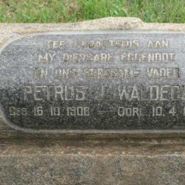 WALDECK Petrus J. 1908-1953