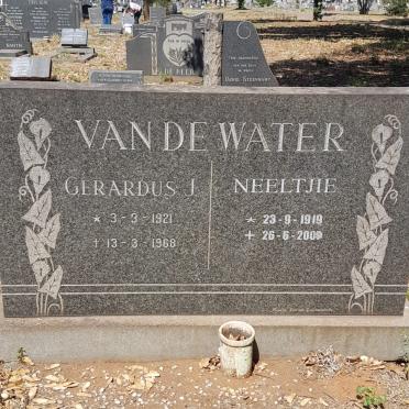 WATER Gerardus J., van de 1921-1968 &amp; Neeltjie 1919-2009