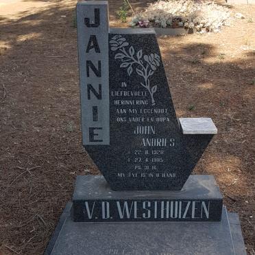 WESTHUIZEN John Andries, van der 1928-1985