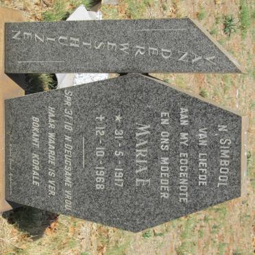 WESTHUIZEN Maria E., van der 1917-1968