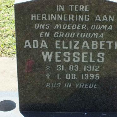 WESSELS Ada Elizabeth 1912-1995