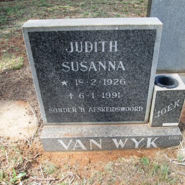 WYK Judith Susanna, van 1926-1991