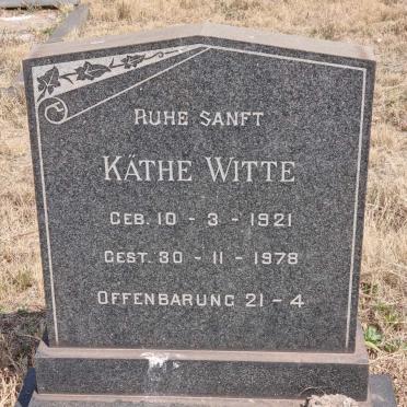 WITTE Käthe 1921-1978