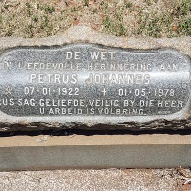 WET Petrus Johannes, de 1922-1978