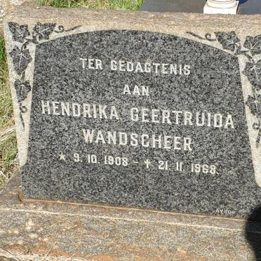 WANDSCHEER Hendrika Geertruida 1908-1968