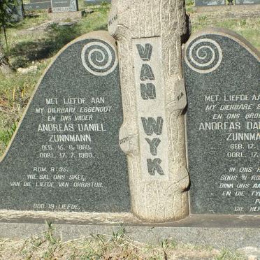 WYK Andreas Daniel Zunnmann, van 1893-1960 :: VAN WYK Andreas Daniel Zunnmann 1941-1961