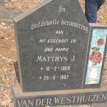 WESTHUIZEN Matthys J., van der 1929-1967