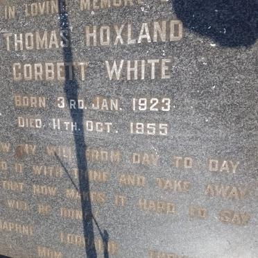 WHITE Thomas Hoxland Corbett 1923-1955