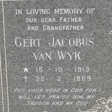 WYK Gert Jacobus, van 1913-1989 &amp; Ruby Olive 1918-1977