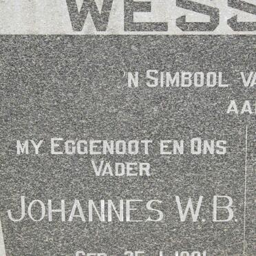 WESSELS Johannes W.B. 1891-1969 &amp; Anna Maria 1899-1978