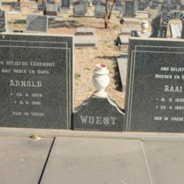 WOEST Arnold 1929-1981 &amp; Raai 1930-1987