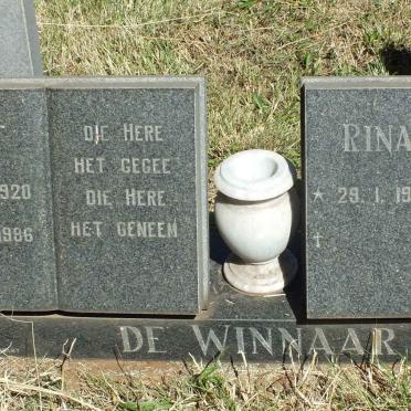 WINNAAR Piet, de 1920-1986 &amp; Rina 1921-