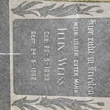 WEISS Felix 1893-1962