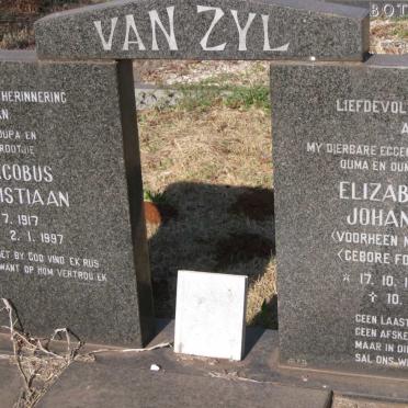 ZYL Jacobus Christiaan, van 1917-1997 & Elizabeth Johanna voorheen MERRY nee FOURIE 1909-1987