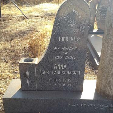 BADENHORST Anna nee LABUSCHAGNE 1903-1983