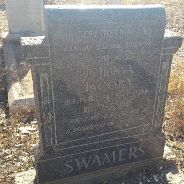 SWAMERS Johanna Jacoba nee V. ROOYEN 1909-1961
