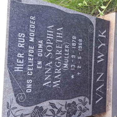 WYK Anna Sophia Margaretha, van nee MULLER 1878-1968