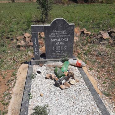 JACK Nomalanga Maria 1965-1997
